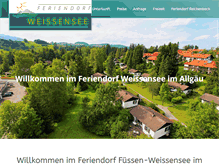 Tablet Screenshot of feriendorf-weissensee.de